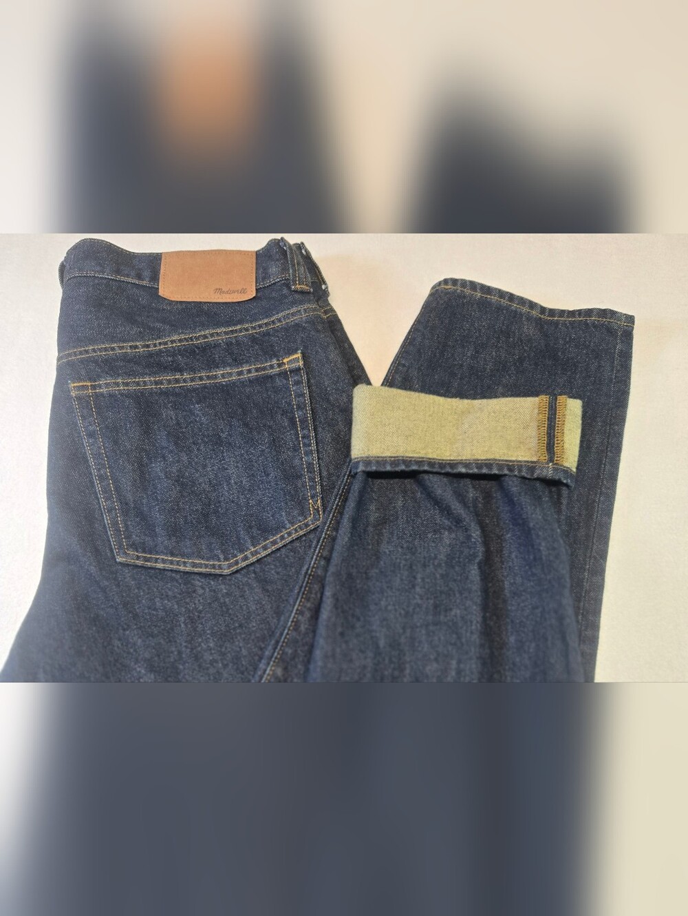 Madewell X Kaihara Relaxed Taper Jeans in Japanese Denim W33 Blue Button-Fly